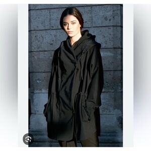 Pashko Oversized Hooded All Weather Coat black size XL